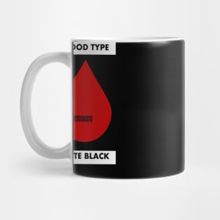 Matte black tee Mug